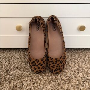 Abeo Brown Leopard Print Women's Flats